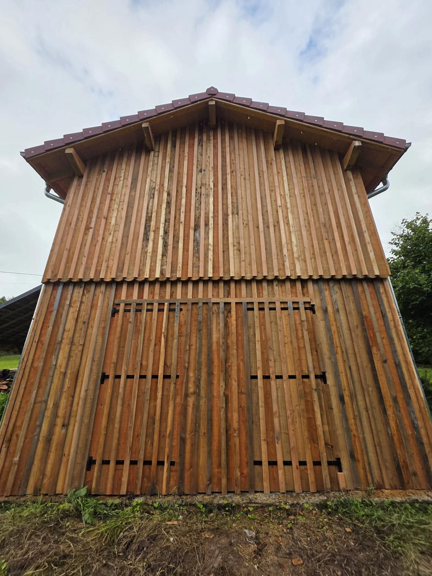 Abri bois avec bardage vertical