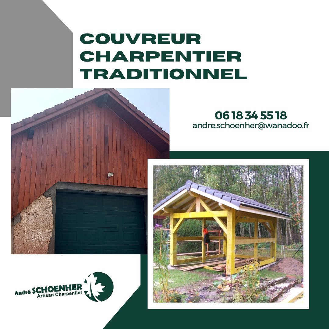 Abri en charpente traditionnelle bois