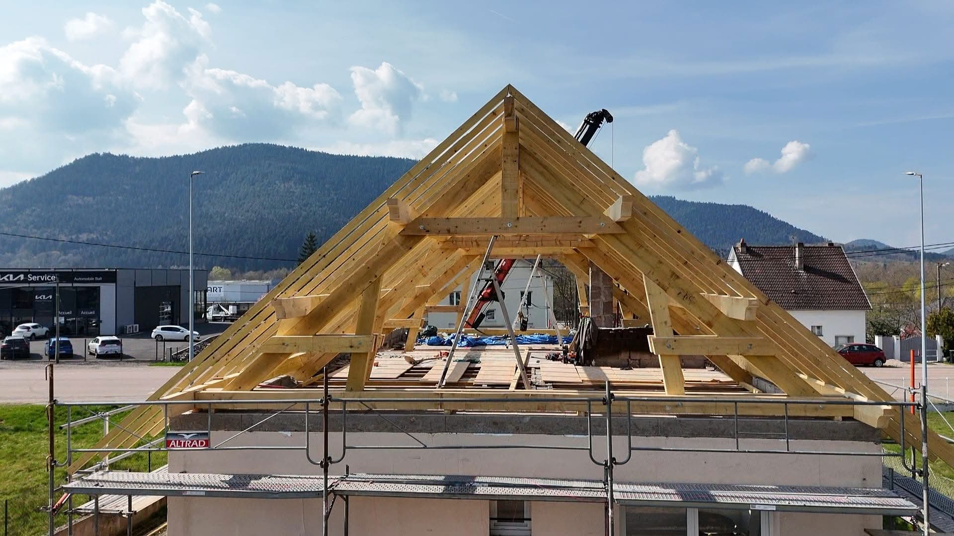 Charpente traditionnelle 2 pans