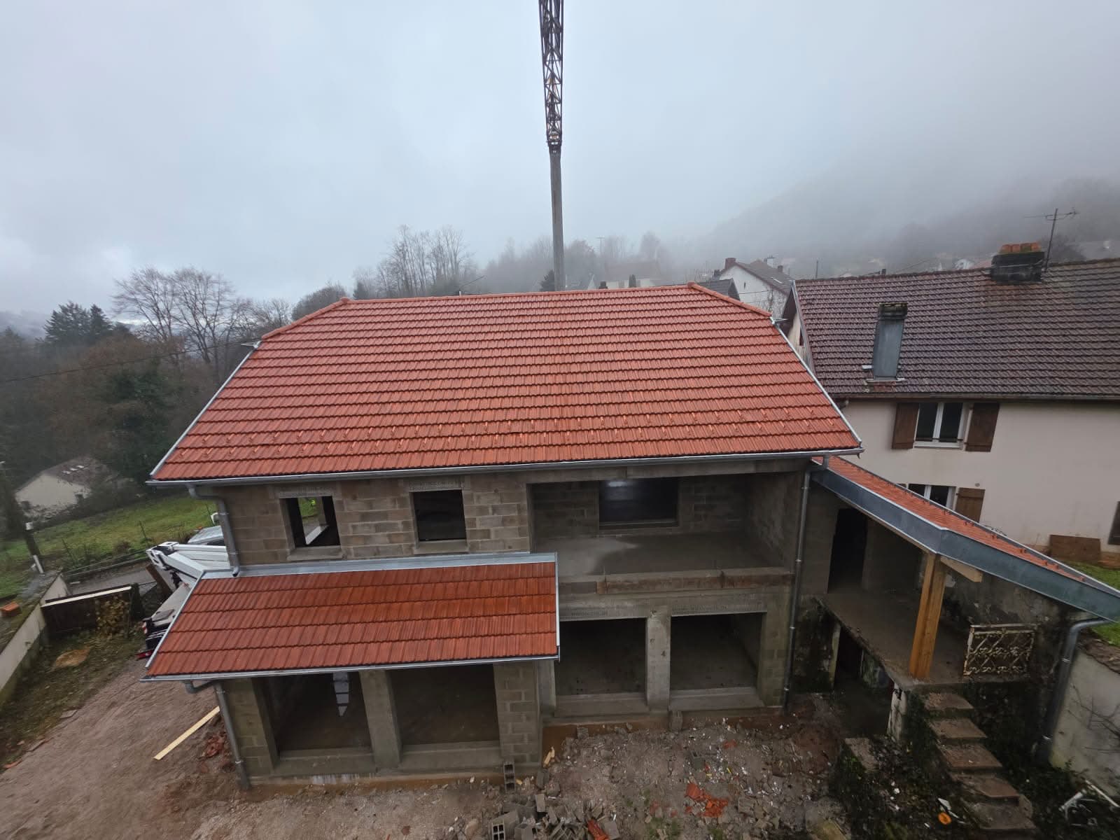 Rénovation toiture en pleine vallée